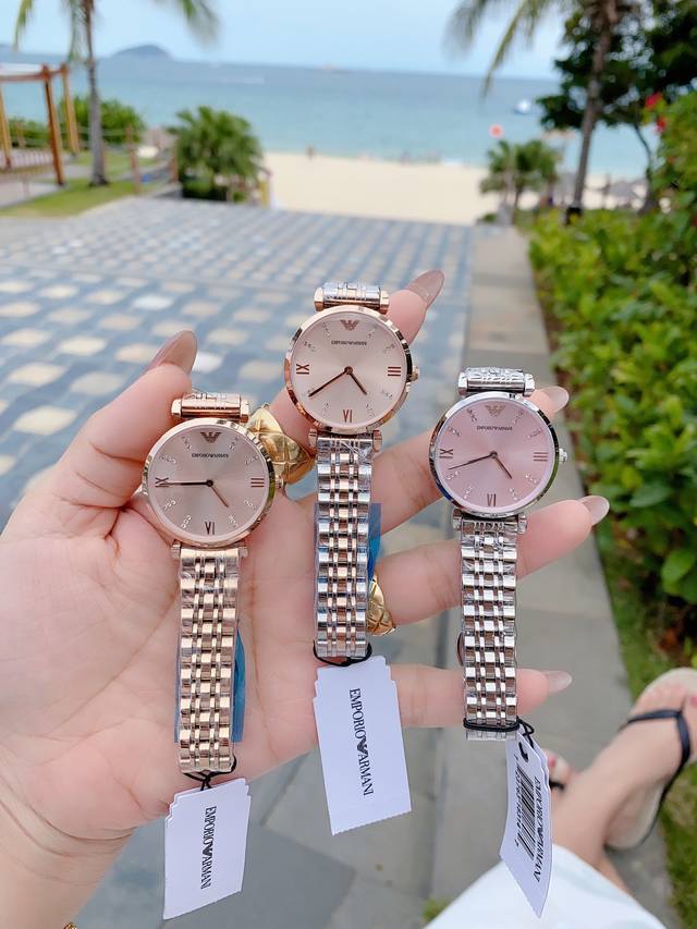 阿玛尼 母亲节优选原单1 1品质最高版本 直径 32Mm精钢表带表壳表扣螺丝原装进口机芯送礼绝对牛