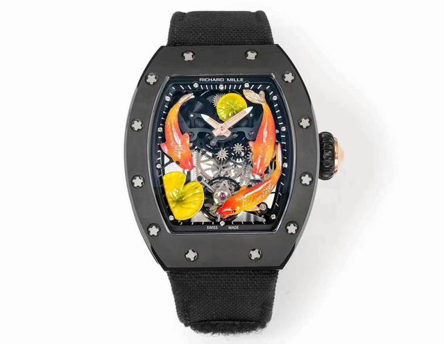 Richard Mille 理查米尔 Rm S10 锦鲤 陀飞轮腕表 rm S10锦鲤陀飞轮腕表再度展现精湛工艺与文化底蕴 将东方文化中极为闻名的锦鲤形象搬上表
