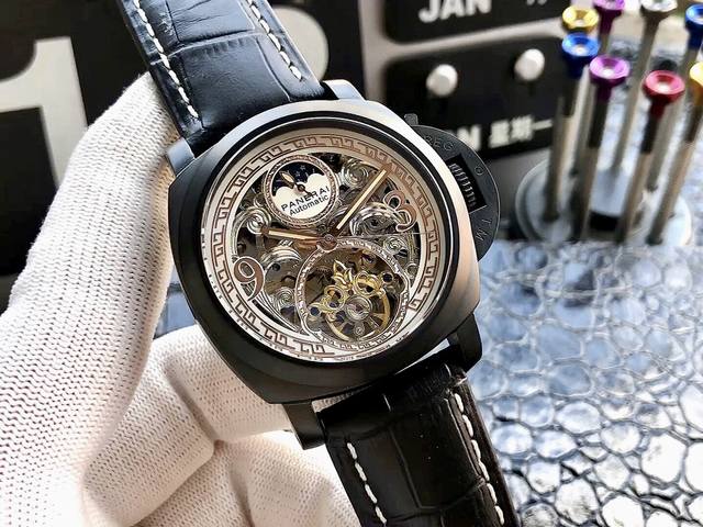 新款 统一价 品牌 沛纳海----尊贵高端男表 多功能动能显示-奢华大气类型 精品顶级男士腕表 顶级上海机械机芯 稳定 顶级316精钢 耐用 矿物质超强镜面玻璃
