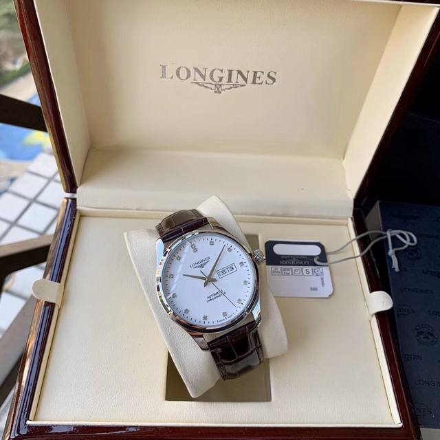 白 金600经典再次升级 两种机芯随意选择 特别推荐 经典热卖 浪琴-Longines 男士腕表 西铁城8215 全自动机械机芯 矿物强化玻璃 316L精钢表壳