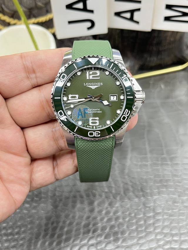 Af浪琴康卡斯系列 43Mm绿面胶带版本 全自动机芯