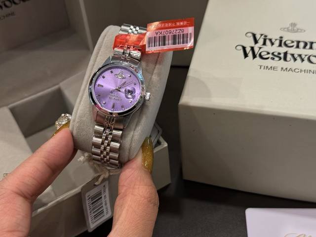 全套图片包装 vivienne西太后 爆款小紫表 西太后爆款小紫表到货咯 数量不多 终于出货啦 辣妹风 表盘直径 37Mm坠入星河的浪漫魅惑紫这这 西太后的浪漫