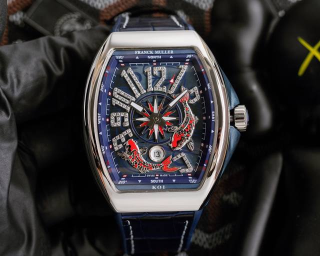 完美细节 Abf 最高品质 新款到货 Franck Muller 法兰克穆勒 Fm Vanguard Yachting V45遊艇系列 44X54 Mm1.表壳