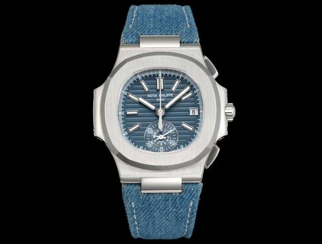 K厂V3升级版薄薄薄 真功能 真小秒 百达翡丽鹦鹉螺5980多功能计时腕表 表壳 腕表尺寸40.5毫米 厚度为全网最薄仅13.5毫米 同正品一致的枕型表壳采用正