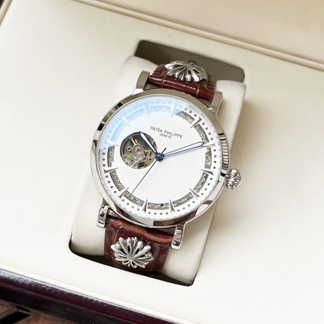 经典之作 优雅气质 -Tek Ilie 男士腕表 全自动机械机芯 矿物强化玻璃 316L精钢表壳 真皮表带 时尚休闲 商务必备 尺寸:直径42Mm 厚度12Mm