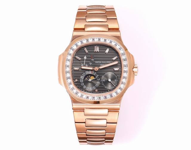 3190Gr百达翡丽5712Gr 5724 钢王之王 震撼出道 超级一体机Cal. Irm C Lu 全机芯零件265个 机芯宝石同色原装一色鸽子血 平面游丝