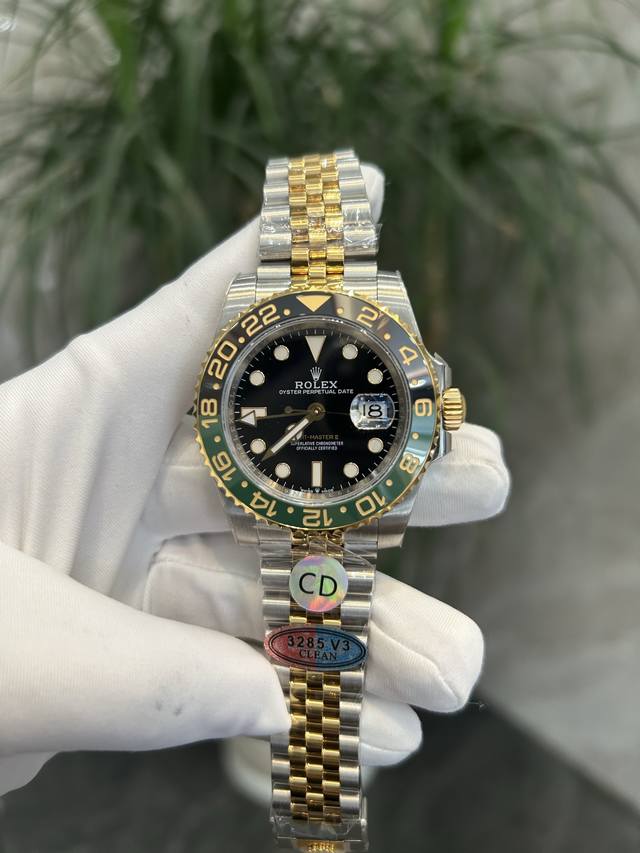 独家实拍图 劳力士格林尼治新款 复刻版本 瑞士机芯 rolex Automatic Mechanical Watch Switzerlan d