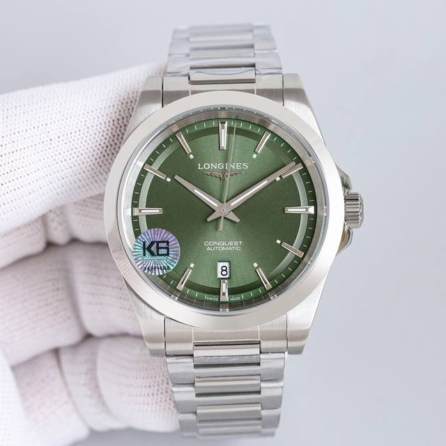 耗时半年强力推荐 优雅焕新 2025新品首推 浪琴康卡斯悦动系列 优雅银 经典黑 百搭绿 深邃蓝 高级咖 原版开模1:1 对版41Mm尺寸316精钢材质 Cnc