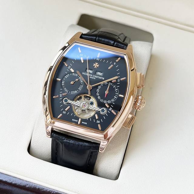 白 金770 时尚设计 优雅热卖 江诗丹顿-Vacheron Constsntin 男士腕表 全自动机械机芯 矿物强化玻璃 316L精钢表壳 真皮表带 简约大气