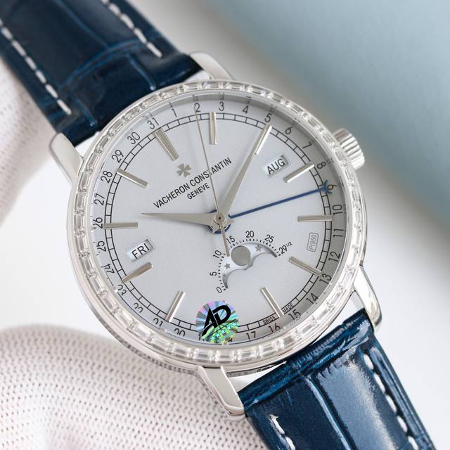 周月轮回 分秒轮转 Km 江诗丹顿 Traditionnelle 传袭系列全日历腕表 型号 4010T O00R-B344 B740 B345 表壳 腕表直径4