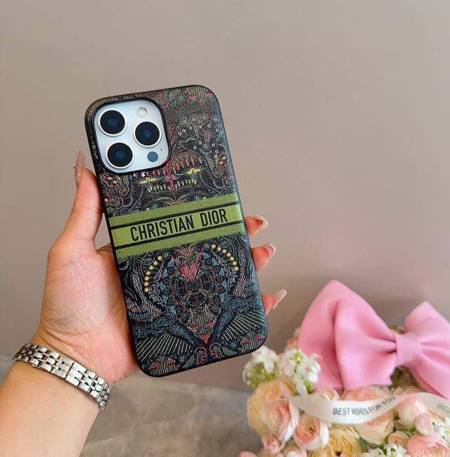 dior Official Website Synchronized Original Leather Mobile Phone Case Light O