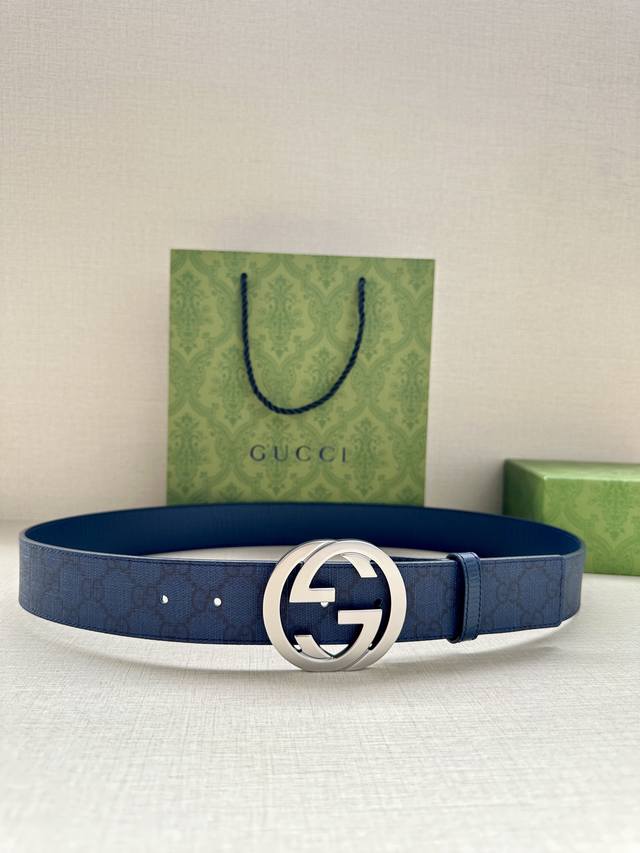 gucci Width 3.8Cm This Wide Belt Features A Double G Detail With A Monogram P