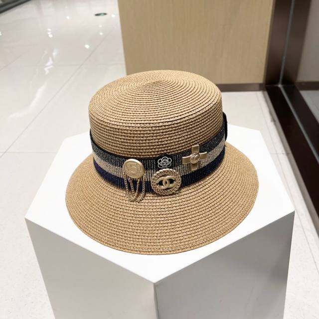 Chanel Straw Hat Badge Chanel Combination Design Official Synchronization Origin