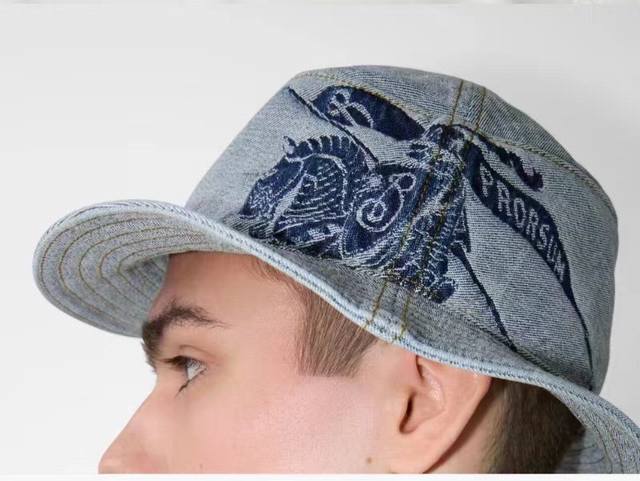 Special Price B Pure Cotton Embroidered Bucket Hat Classic Style Denim Color Is