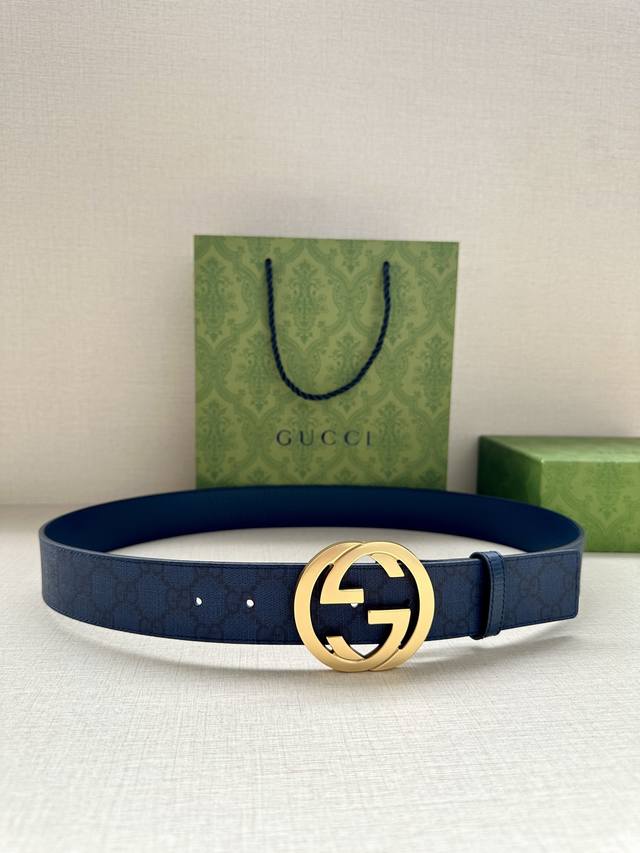 gucci Width 3.8Cm This Wide Belt Features A Double G Detail With A Monogram P