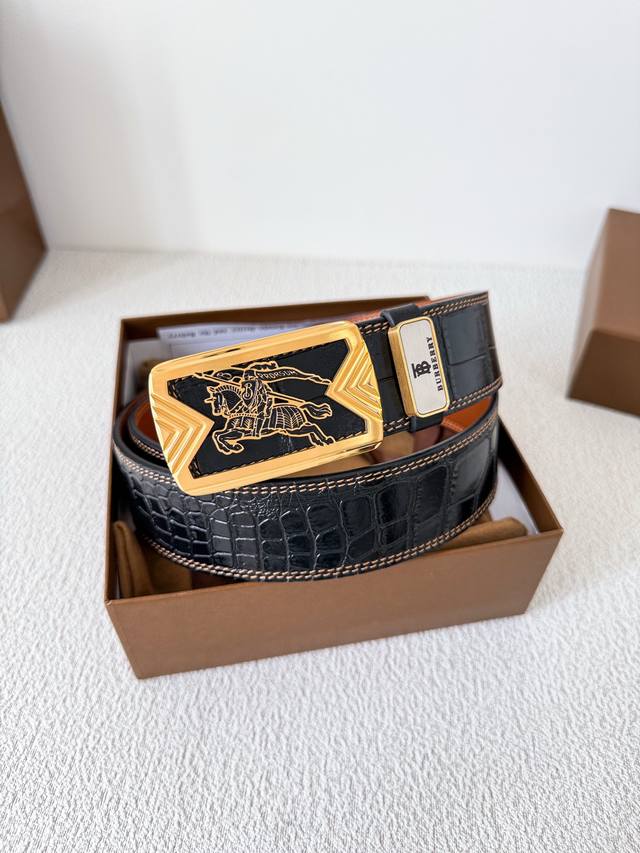 Product Name: Burberry Belt Original Model: Buckle Classic Pure Steel Material B