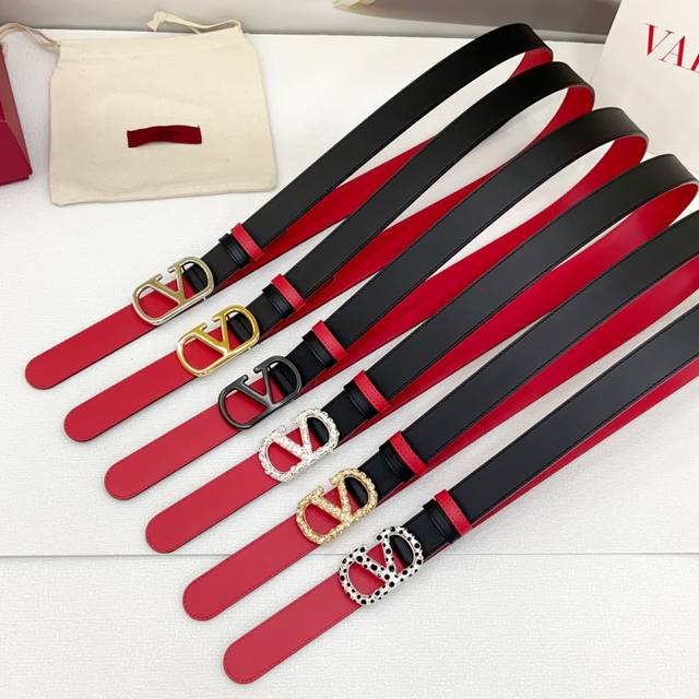 3.0Cm Valentino Belt Double-Sided Top Layer Leather Length.75.80.85.9095. .Eu