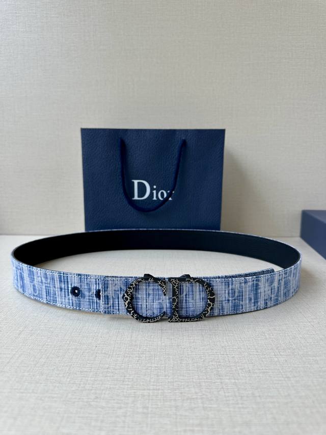 Width 3.5Cm Dior's Stainless Steel Belt Buckle With Sand, Black, Gold, White And