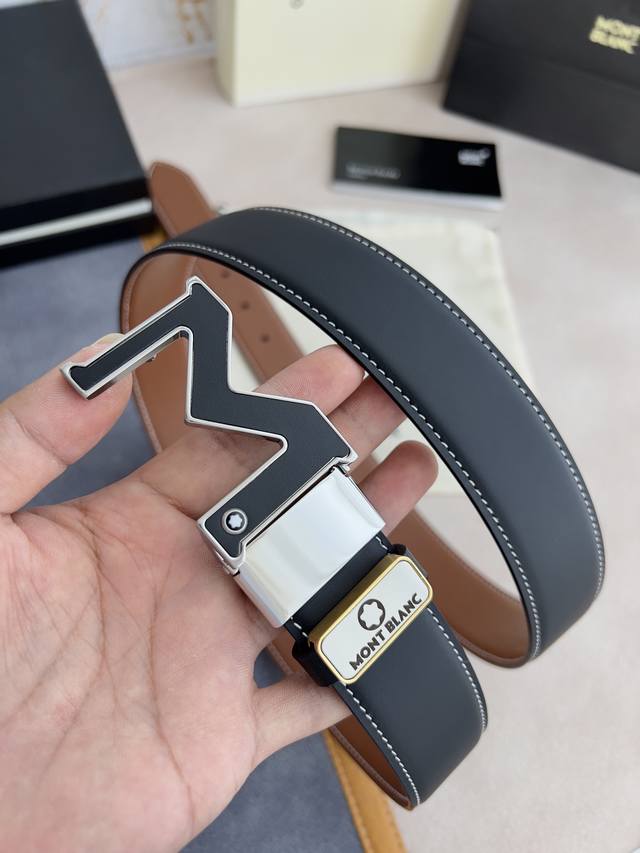Product Name: Montblanc Original Belt Model: Buckle New Original Classic Boutiqu