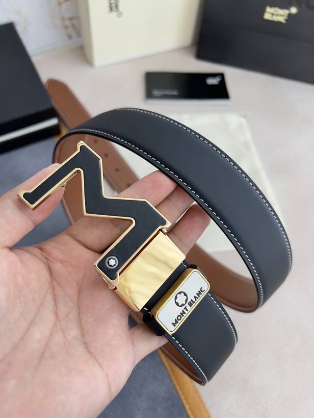 Product Name: Montblanc Original Belt Model: Buckle New Original Classic Boutiqu