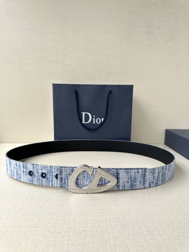 Width 3.5Cm Dior's Stainless Steel Belt Buckle With Sand, Black, Gold, White And