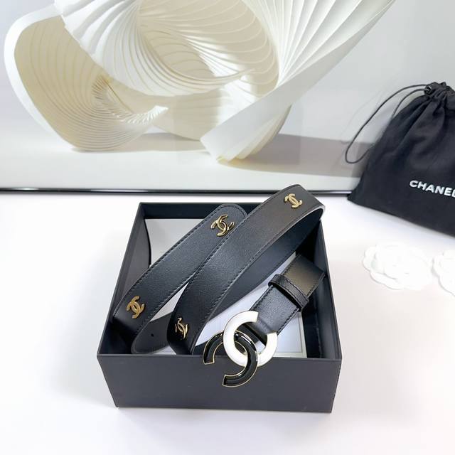 3.0Cm Chanel New Belt Double-Sided Top Layer Cowhide Leather Length 75.80.85.