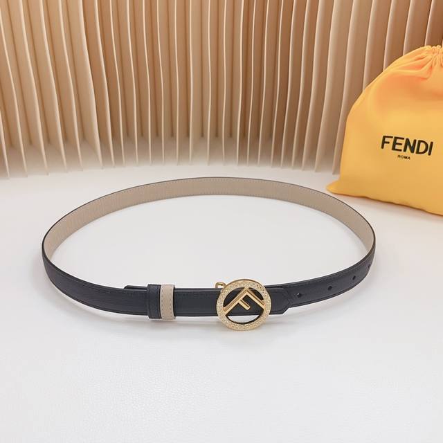 2.0Cm Fendi Official Website New Double-Sided First-Layer Cowhide Leather Len