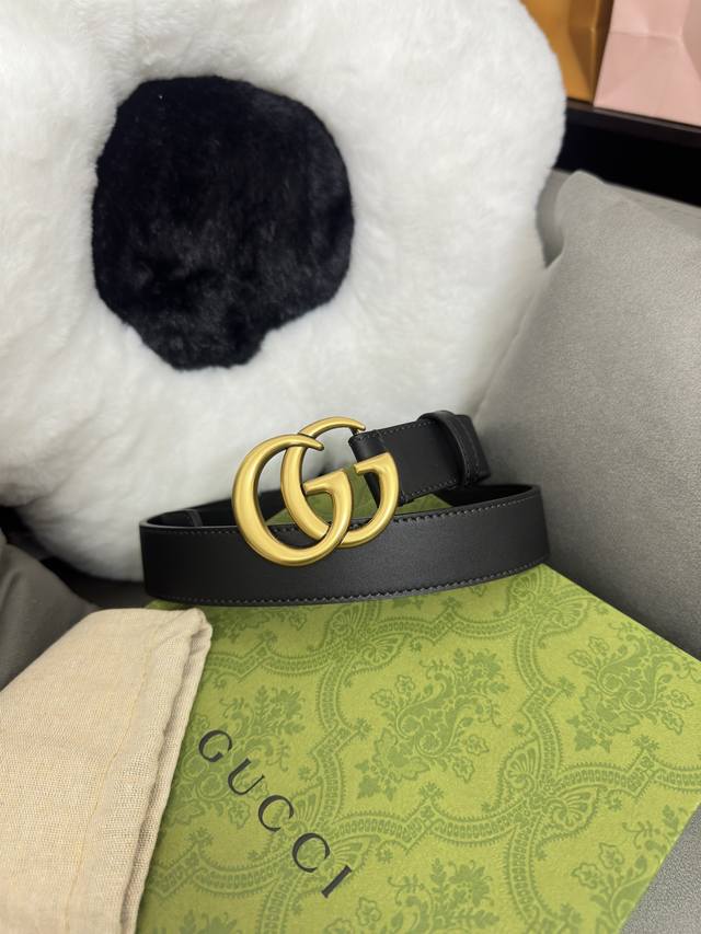 Original Fine Grain Calfskin Lining Imported Special Bottom Width 3.0Cm Retro Gg