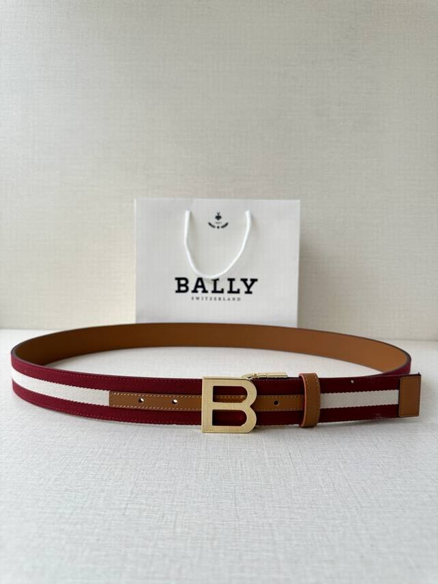 bally The Same Style As The Bally Counter Men's Belt Width Is 3.4Cm. This Mod