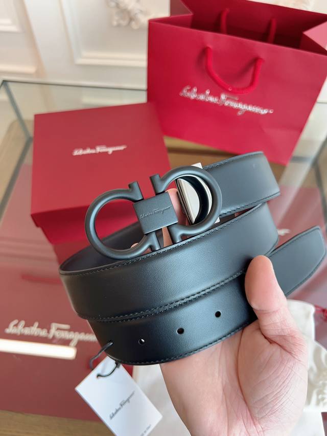 Ferragamo 3.5Cm Original Leather. Precision Brass Hardware Upgraded Version Nfc