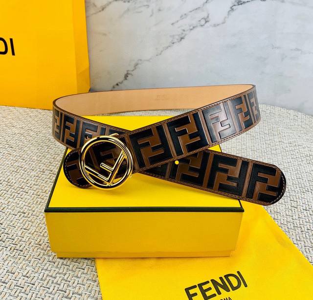 fendl Same Style As Fendi Counters Width 40Mm Logo-Shaped Wide Belt Buckle-St
