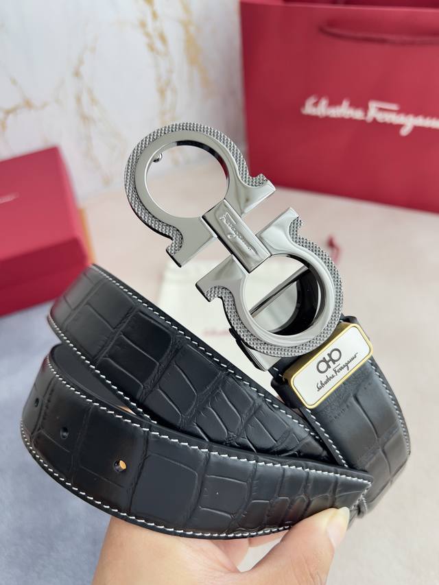 Product Name: Ferragamo Belt. Ferrgamo Belt Original Model Buckle Original New S