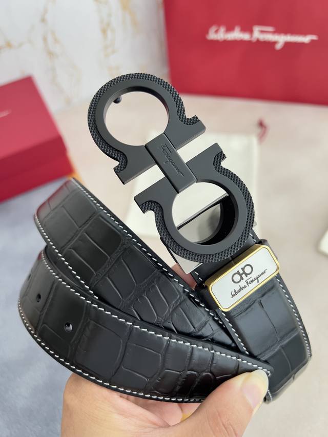 Product Name: Ferragamo Belt. Ferrgamo Belt Original Model Buckle Original New S