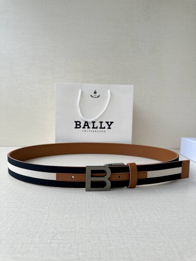 bally Men's Belt Width 3.4Cm This Model Is Made Of Imported Cowhide With Reve