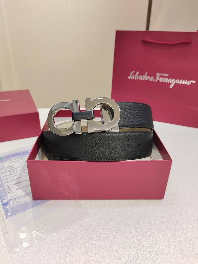 Ferragamo Double-Sided Imported Cowhide With Fine Copper Buckle, You Can Choose