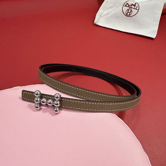 Summer Simple Girls Palm Pattern Belt Accessories Thin Version 1.3H Stainless St