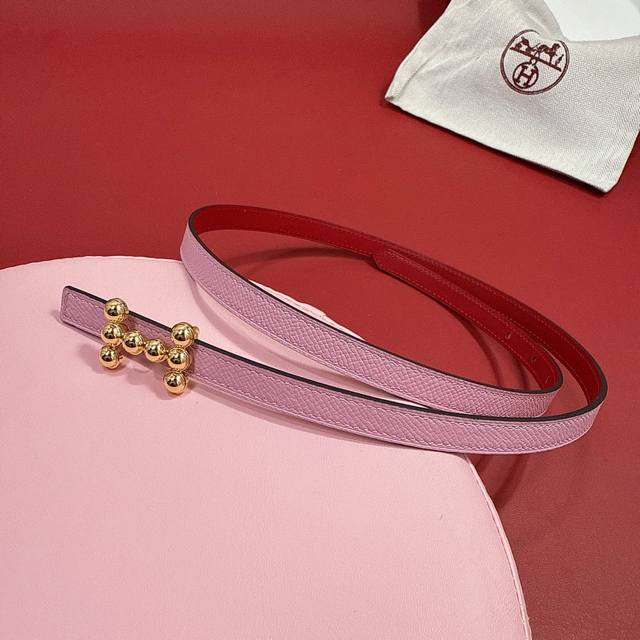 Summer Simple Girls Palm Pattern Belt Accessories Thin Version 1.3H Stainless St
