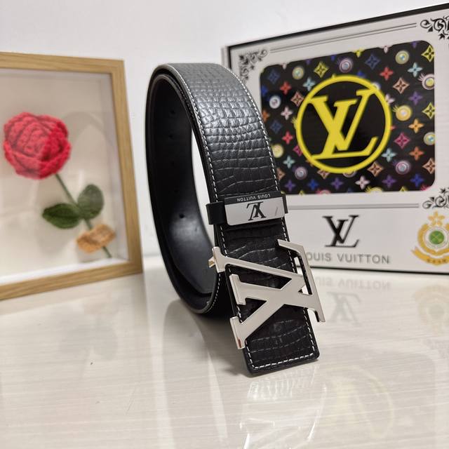 Product Name Lv..Louis..Vuitton Material Original Cowhide Belt 100% Top Layer Co