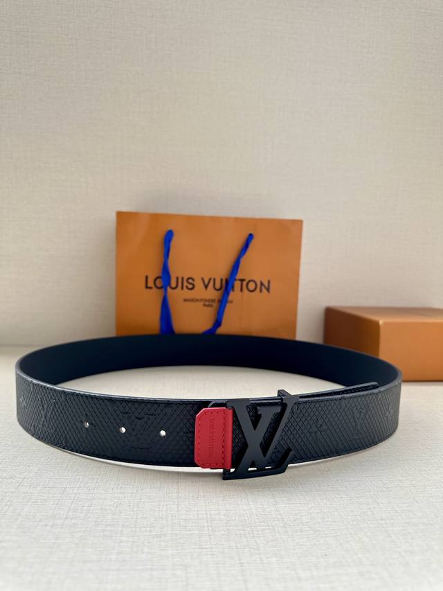 lv4.0 Wide Shadow Belt Has The Classic Style Of Monogram Shadow Leather And T