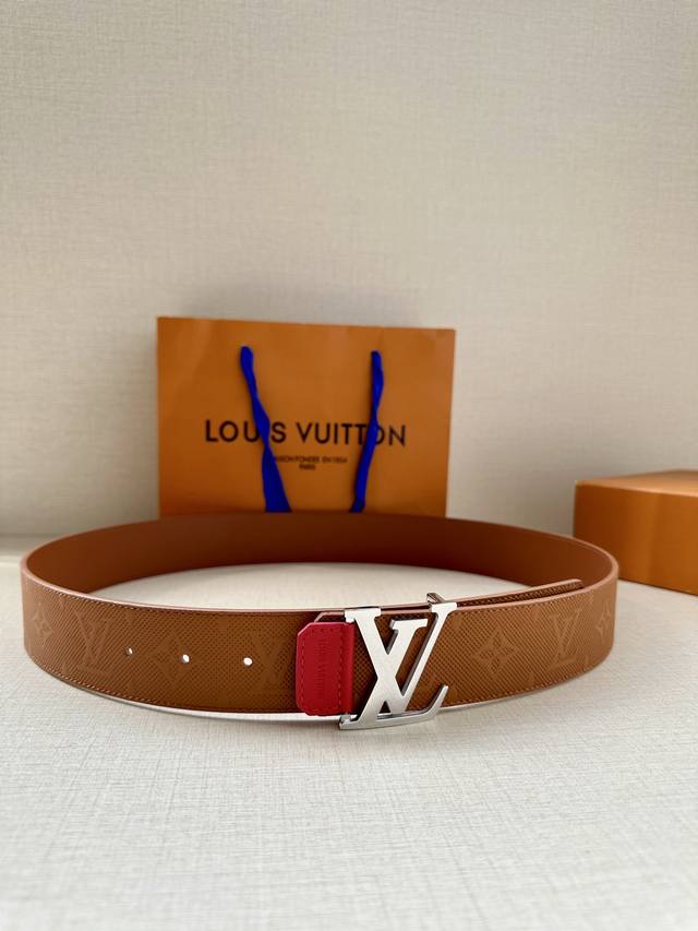 lv4.0 Wide Shadow Belt Has The Classic Style Of Monogram Shadow Leather And T