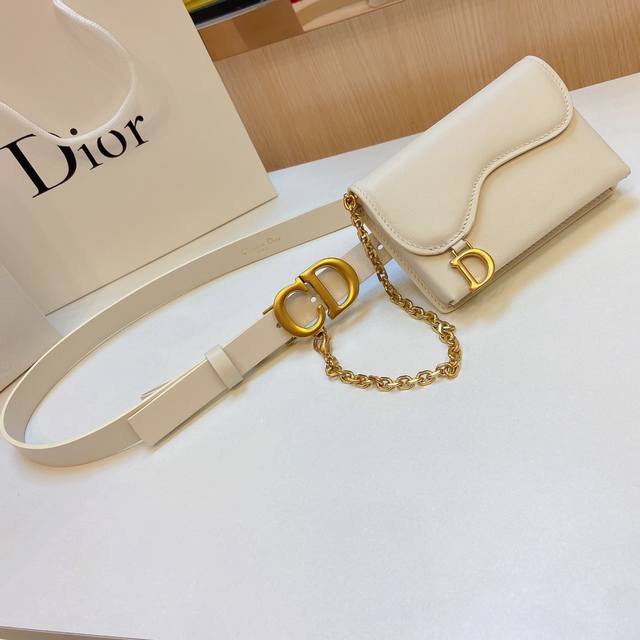 Dior Waist Bag With *Christian Dior Paris* Logo On The Inside Retro Gold Finish