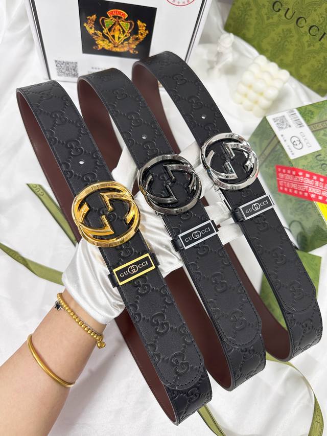 Belt Gucci.Gu...Cci Original Belt 100% First Layer Cowhide Guaranteed Genuine Le