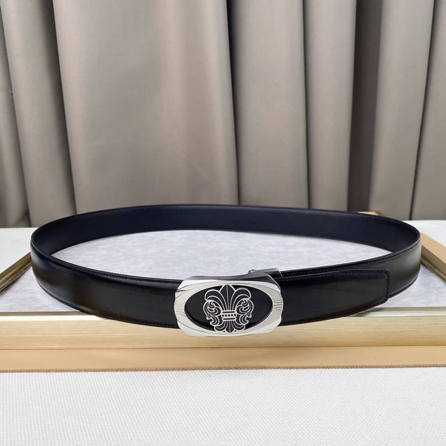 Chrome Hearts This Model Uses The Italian First Layer. The Belt Width Is 35Mm. T