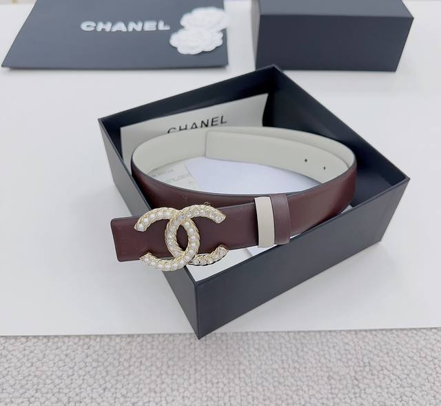 3.0Cm Chanel Official Website New Double-Sided Original Calfskin Length 75.80