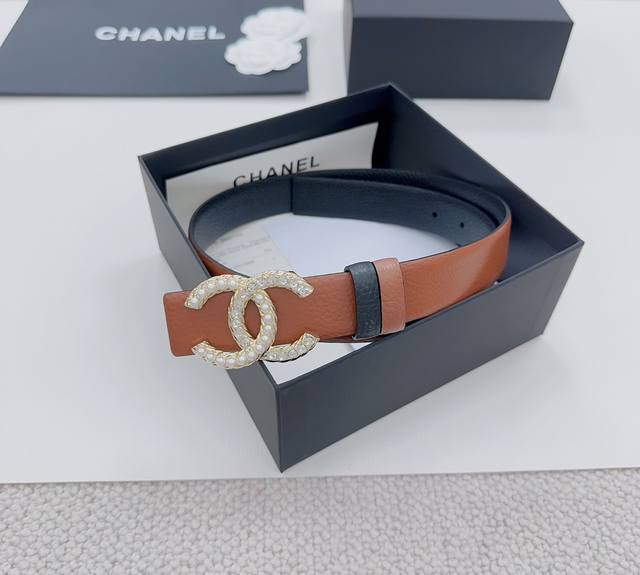 3.0Cm Chanel Official Website New Double-Sided Original Calfskin Length 75.80