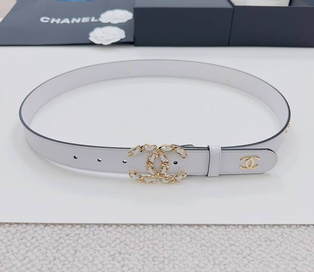 3.0Cm Chanel Official Website New Double-Sided Original Calfskin Length 75.80