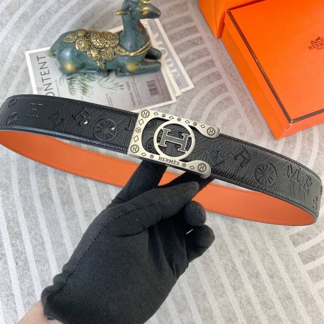 Hermes Special Leather Belt Series Original Hardware Boutique Stainless Steel Bu