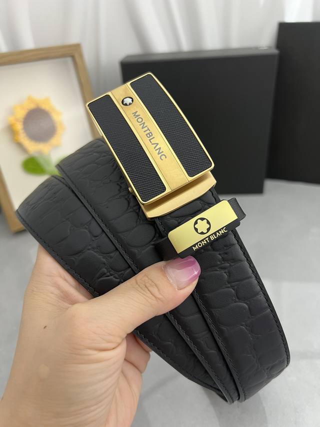 Product Name: Montblanc Automatic Belt Material: Original Cowhide Belt 100% Firs