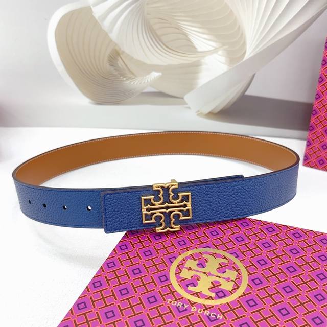 4.0Cm Tori Belt Double-Sided Top Layer Leather Length 80.85.90.95.100.105. Eu