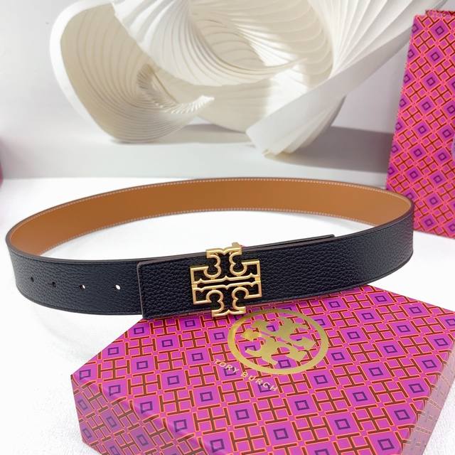 4.0Cm Tori Belt Double-Sided Top Layer Leather Length 80.85.90.95.100.105. Eu